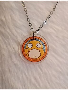 Yellow Psyduck Pendant Stainless Steel Necklace